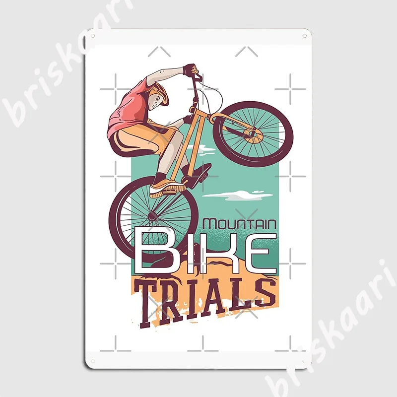 Mountain Biking Europe - Affiche en Plaque métallique pour essai