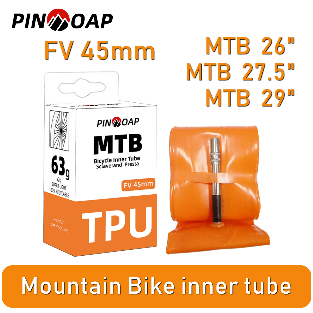 Mountain Biking Tube - PINMOAP Chambre à air pour vélo