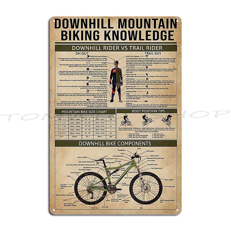 Mountain Biking Europe - Plaque Métallique Vintage Personnalisée pour Pub,