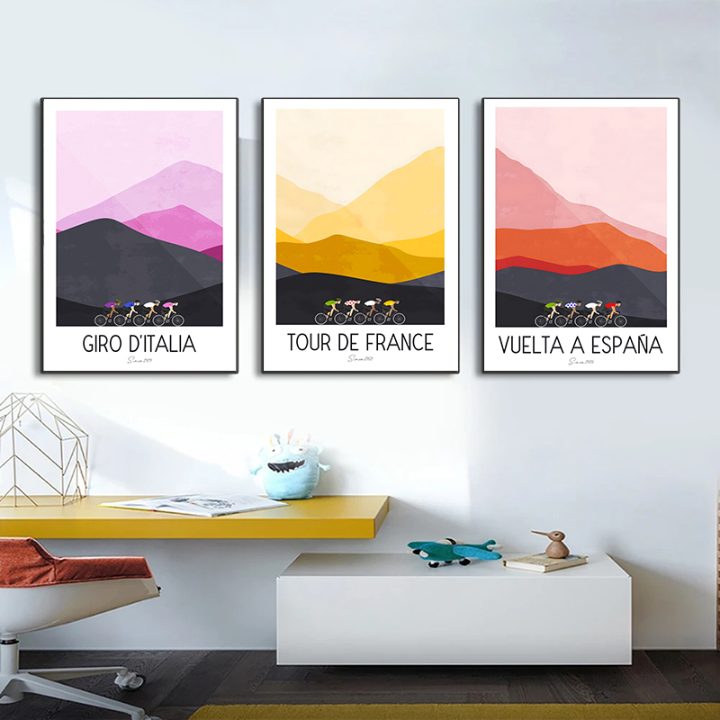 Affiche de cyclisme en aquarel - Mountain Biking Europe avis et prix