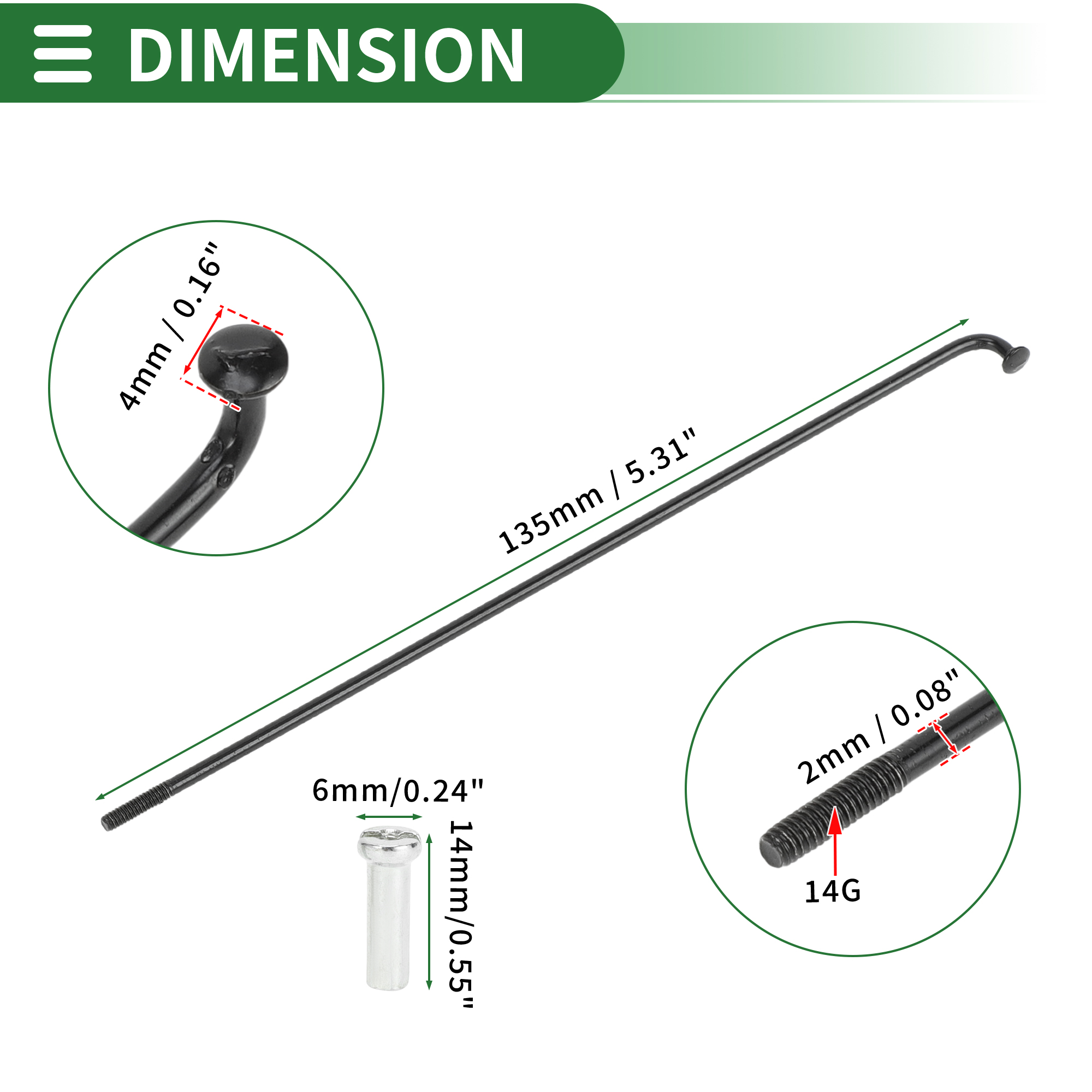 X Autohaux 36 pièces Rayons de - Spoke Nipple Brass avis et prix